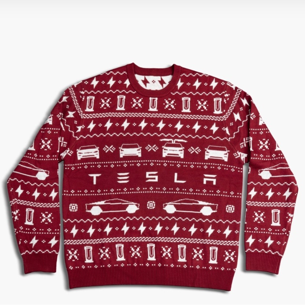 Official Tesla Apparel Model X-mas Sweater M NEW
